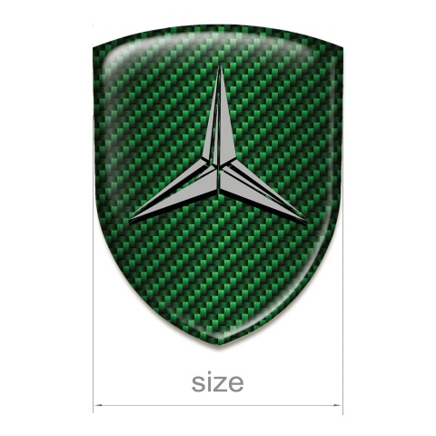 Mercedes Logo Emblem Green Carbon Grey Logo Style 
