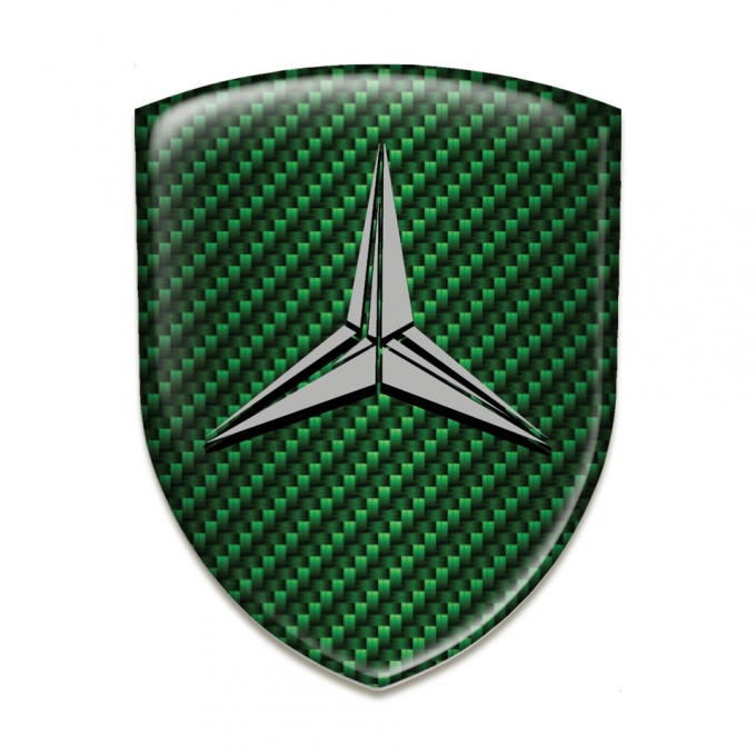Mercedes Logo Emblem Green Carbon Grey Logo Style 