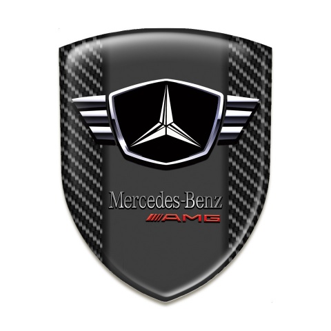 Mercedes  Emblem Exterior black Carbon Winged logo Style 