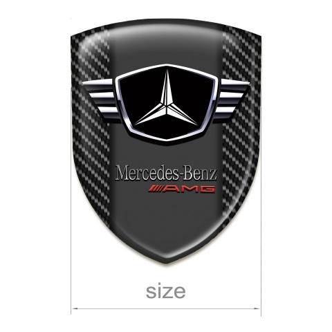 Mercedes  Emblem Exterior black Carbon Winged logo Style 