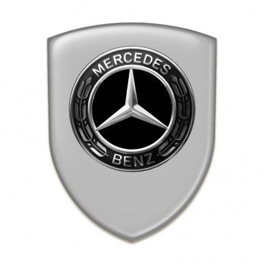 Mercedes Domed Emblem Premium Quality Grey Pattern