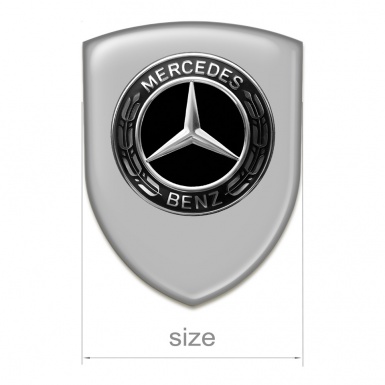 Mercedes Domed Emblem Premium Quality Grey Pattern