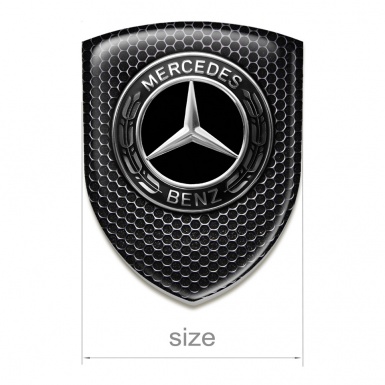 Mercedes Silicone Emblem High End Perforated Steel Pattern