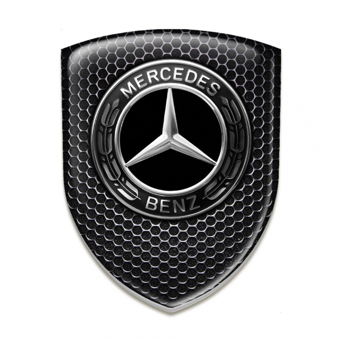 Mercedes Silicone Emblem High End Perforated Steel Pattern