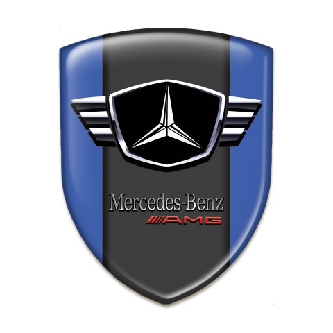 Mercedes 3D Gel Emblem Blue Base AMG Edition 