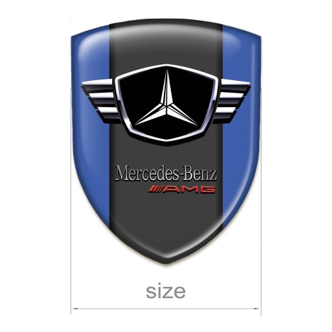 Mercedes 3D Gel Emblem Blue Base AMG Edition 