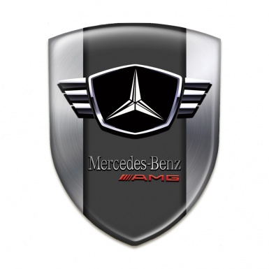 Mercedes Tuning Emblem Silver Base AMG Edition 