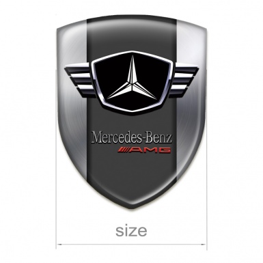 Mercedes Tuning Emblem Silver Base AMG Edition 