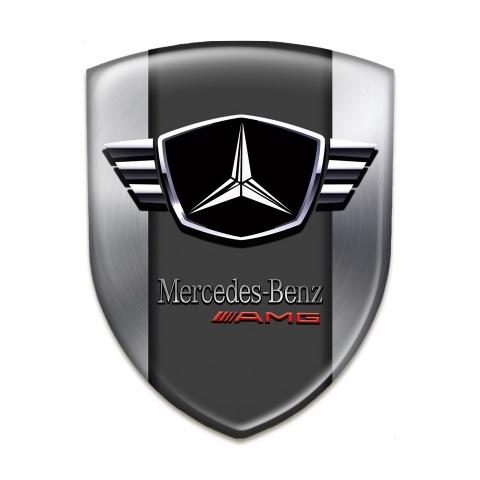Mercedes Tuning Emblem Silver Base AMG Edition 