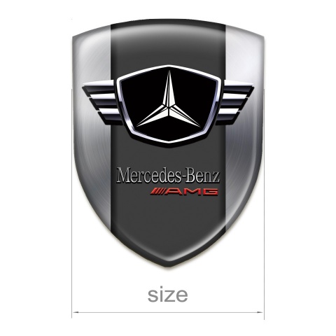 Mercedes Tuning Emblem Silver Base AMG Edition 