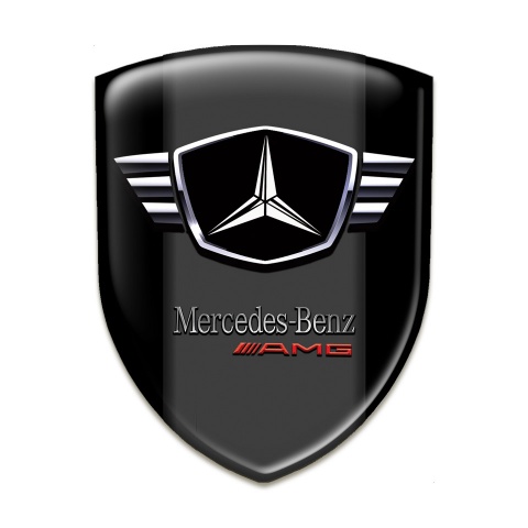 Mercedes Car Accessories Badge Black Base AMG Edition 