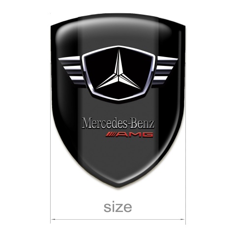 Mercedes Car Accessories Badge Black Base AMG Edition 