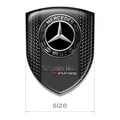 Mercedes AMG Self Adhesive Car logo Emblem Perforated Steel Design 