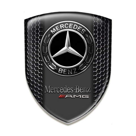 Mercedes AMG Self Adhesive Car logo Emblem Perforated Steel Design 