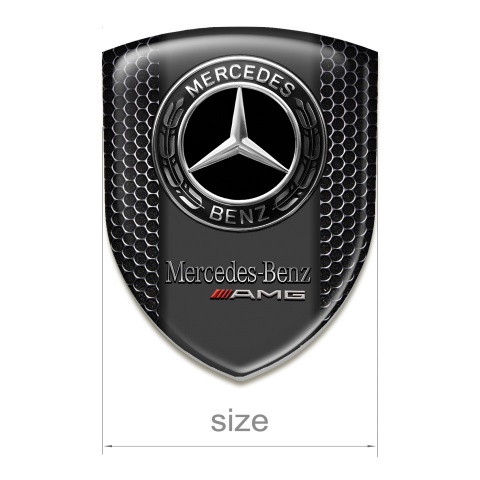 Mercedes AMG Self Adhesive Car logo Emblem Perforated Steel Design 