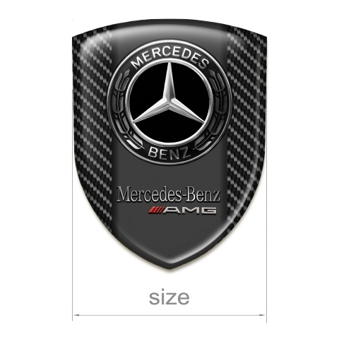 Mercedes AMG Domed Emblem Black Carbon Design 
