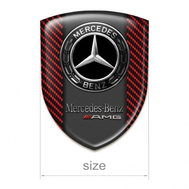 Mercedes AMG Silicone Emblem Red Carbon Design 