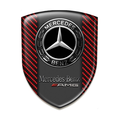 Mercedes AMG Silicone Emblem Red Carbon Design 