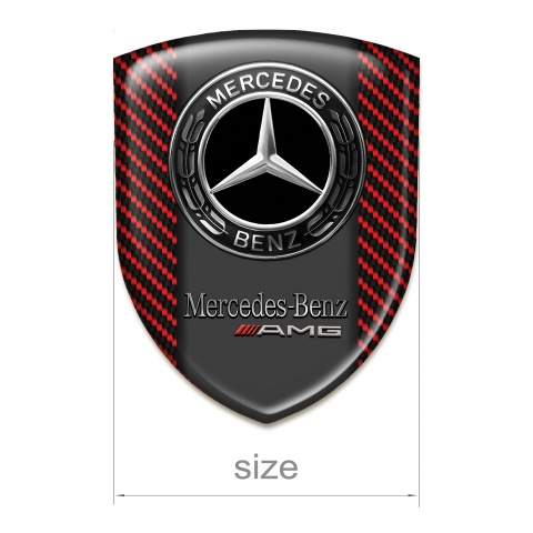 Mercedes AMG Silicone Emblem Red Carbon Design 