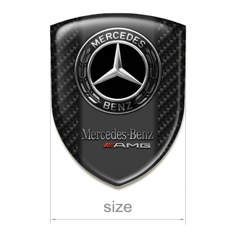 Mercedes AMG Resin Sticker Black Fibers Design 