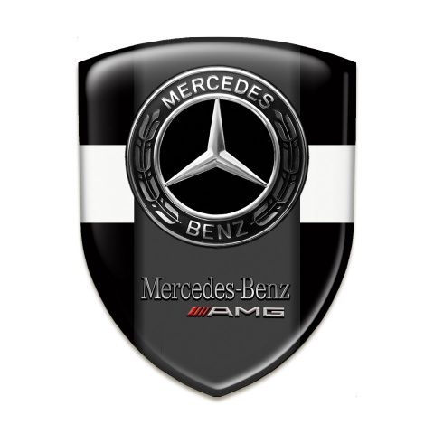 Mercedes AMG Silicone Shield Black with White Tape Design 