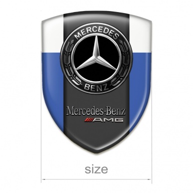 Mercedes AMG Domed Emblem Blue White Edition 