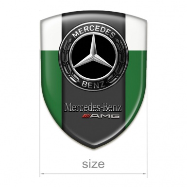 Mercedes AMG Silicone Emblem Green White Edition 
