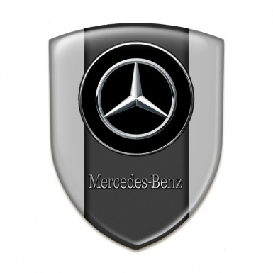 Mercedes Emblem Exterior High End Grey Base Silver Logo 