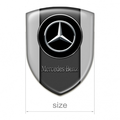Mercedes Emblem Exterior High End Grey Base Silver Logo 