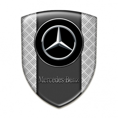 Mercedes Benz Domed Emblem Mesh Effect base and Double Circle Logo 