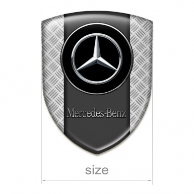 Mercedes Benz Domed Emblem Mesh Effect base and Double Circle Logo 