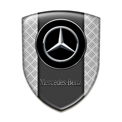 Mercedes Benz Domed Emblem Mesh Effect base and Double Circle Logo 