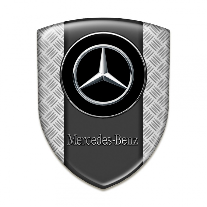 Mercedes Benz Domed Emblem Mesh Effect base and Double Circle Logo 