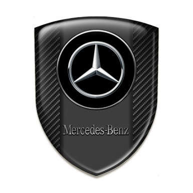 Mercedes Benz Silicone Emblem dark carbon and Double Circle logo 