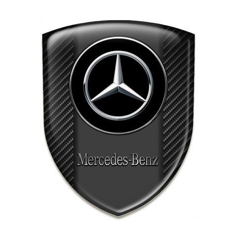 Mercedes Benz Silicone Emblem dark carbon and Double Circle logo 