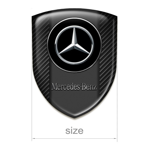 Mercedes Benz Silicone Emblem dark carbon and Double Circle logo 
