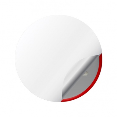 Mercedes Brabus Wheel Emblems Center Cap Grey Red Ring
