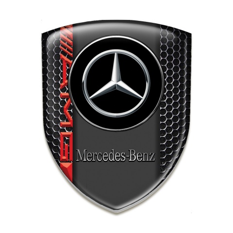 Mercedes Benz Car Accessories Badge Perforated Steel Base Amg Style 