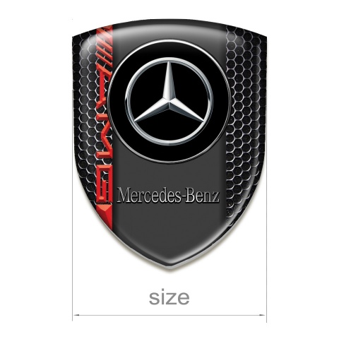 Mercedes Benz Car Accessories Badge Perforated Steel Base Amg Style 