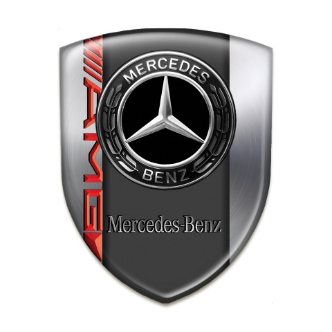 Mercedes Benz Silicone Badge Metalloic Effect Base AMG Style 