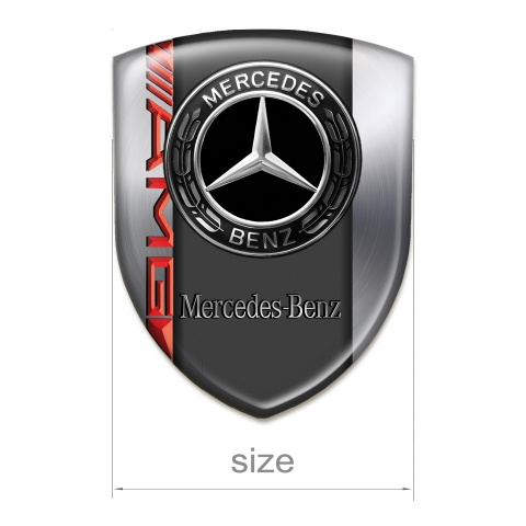Mercedes Benz Silicone Badge Metalloic Effect Base AMG Style 