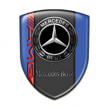 Mercedes Benz Auto Emblem Blue Base and Amg Logo 