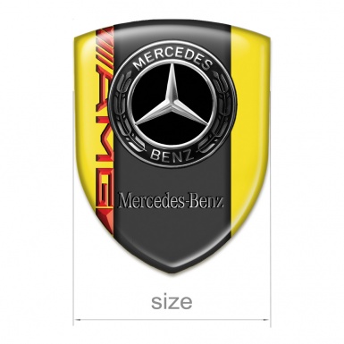 Mercedes Benz Logo Emblem Yellow Base and AMG style 
