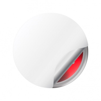 Mercedes Brabus Emblem Wheel Center Caps Red Gradient Grey Ring