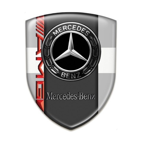 Mercedes Benz Emblem Interior Grey with White Tape AMG Style 