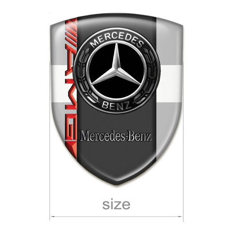 Mercedes Benz Emblem Interior Grey with White Tape AMG Style 