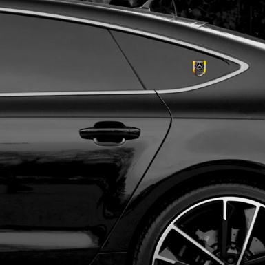 Mercedes Benz Car Accessories Badge Yellow with Grey Tape AMG Style 