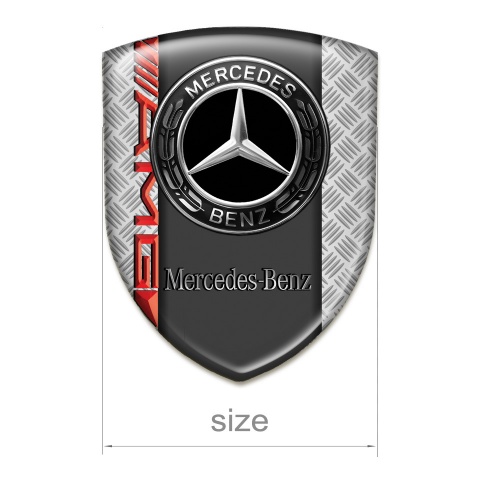 Mercedes Benz Silicone Car Decal Badge Mesh Effect Base AMG Style 