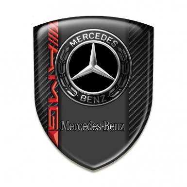 Mercedes Benz Silicone Badge dark Carbon Base AMG Style 