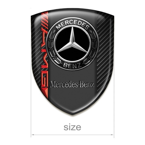 Mercedes Benz Silicone Badge dark Carbon Base AMG Style 